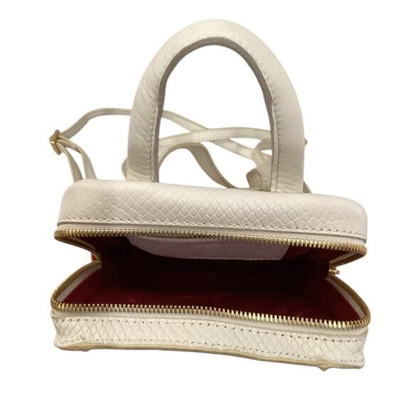 Hammitt Hunter Mini Backpack In Marshmallow White Snake Gold Hardware Handbag - Picture 13 of 16